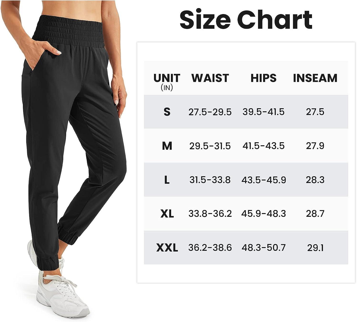 G4Free Athletic Running Pants for Women High Waisted Lightweight Stretch  Joggers with Pockets Black Small