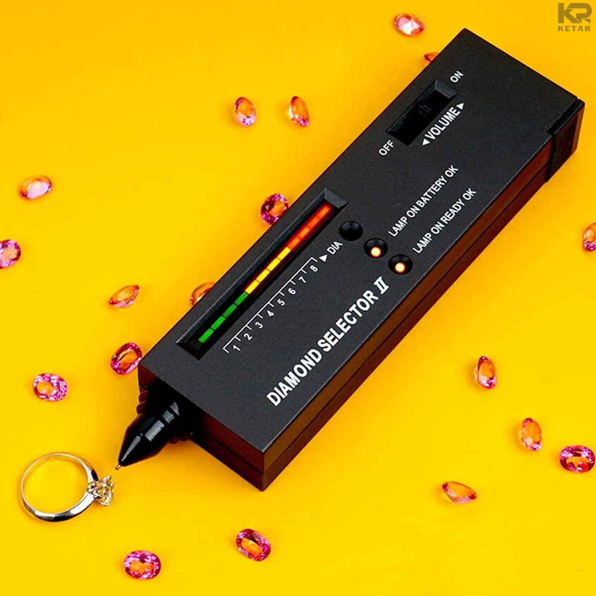 Diamond Checker Tool Electronic Kit - Gem Tester Electronic Pole Identifier  Gemstone Jewelry Led Pen Tester with Case - Diamond Tester Professional  Precious Metal Verifier Detector Diamond