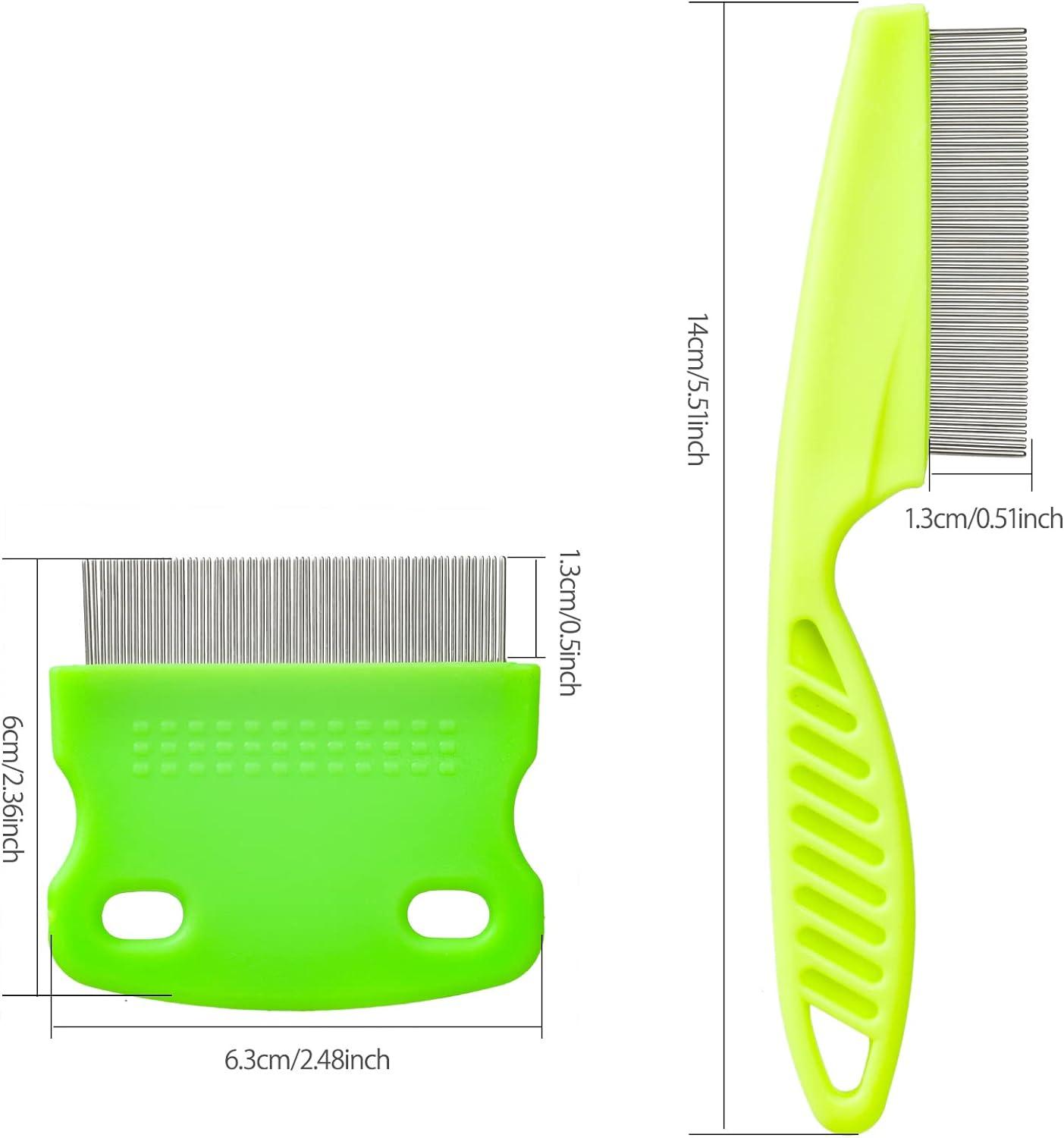 Image showcasing 3 Pcs Flea Combs Stain Remover Pet Combs for Cat Fleas Lice Tear Fine ...
