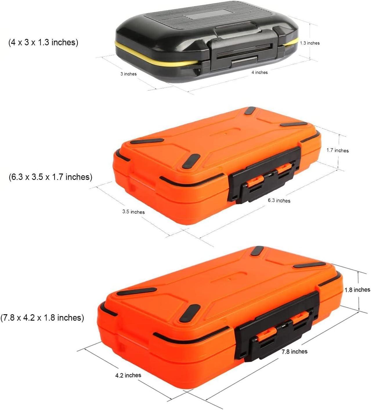 Goture Small Waterproof Fishing Tackle Box - Orange (7.8'' x 4.2'' x 1.8'')  | Buy Now with Express International Delivery | GoSupps.com