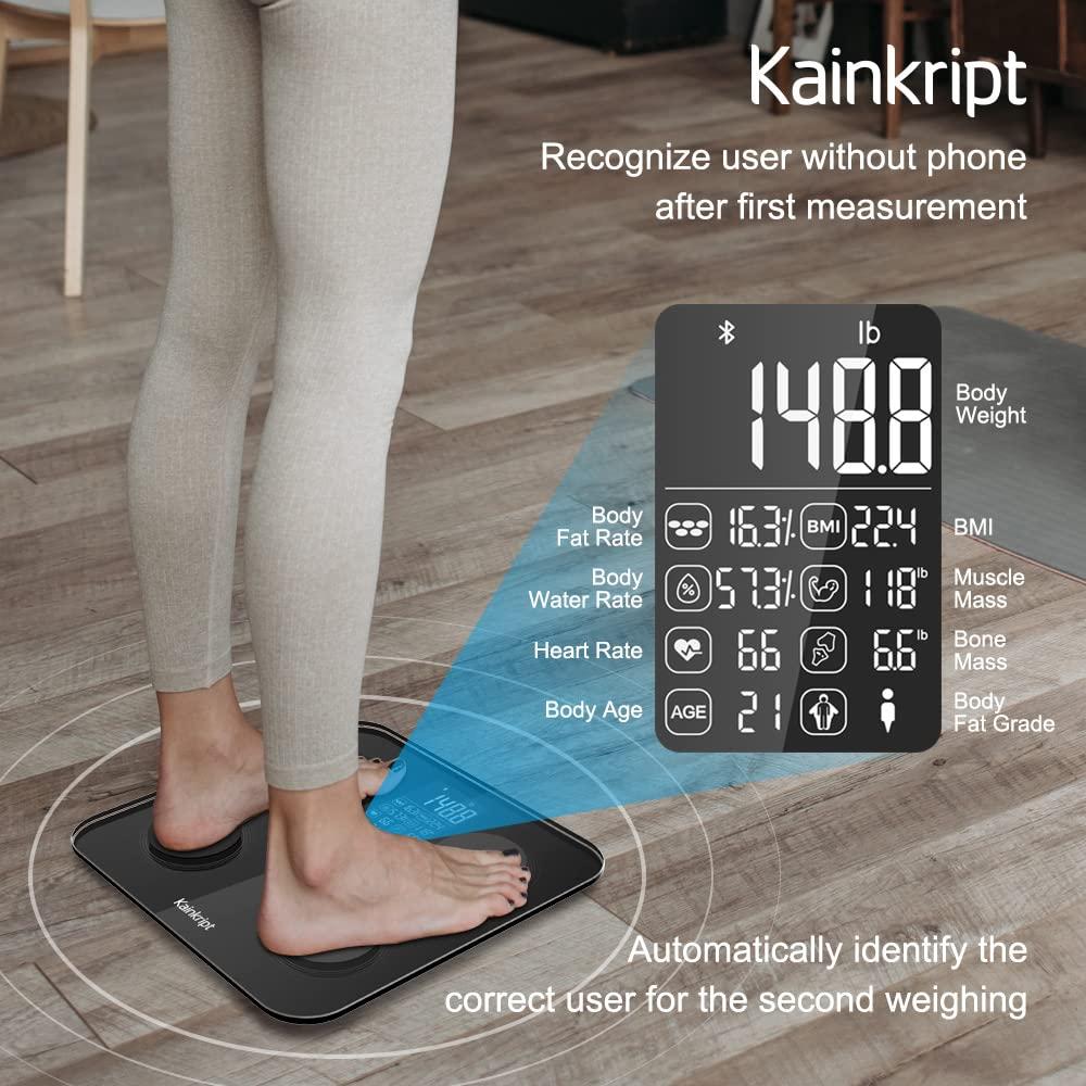 Kainkript Scale for Body Weight: Body Fat Scale BMI Scale Bathroom Scale for