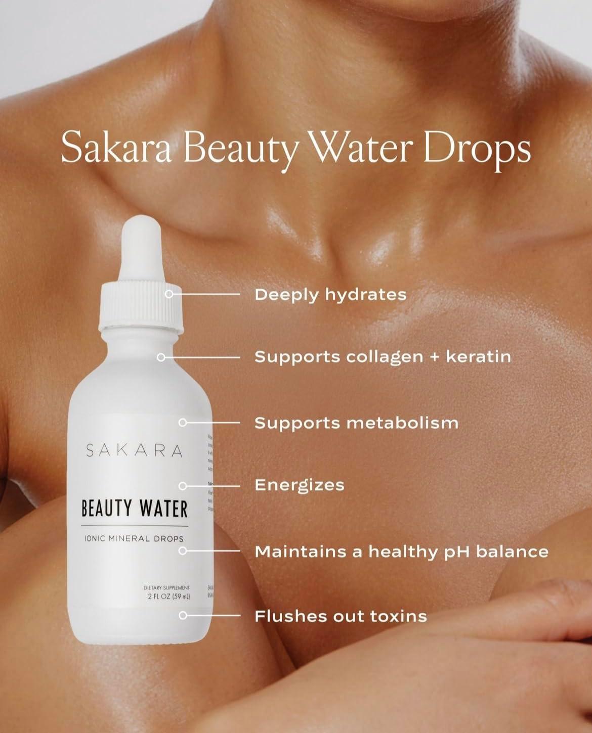 Sakara Beauty Water Drops 22oz Bottles (60 Servings) Ionic Trace