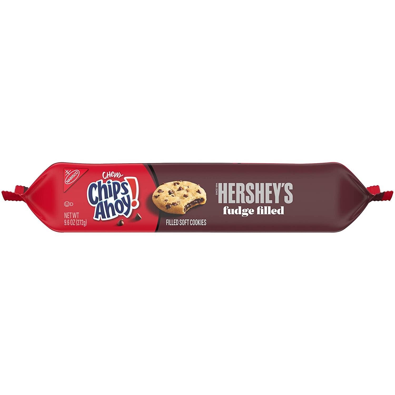 CHIPS AHOY! Chewy Hershey's Fudge Filled Soft Cookies, 9.6 oz Chocolate