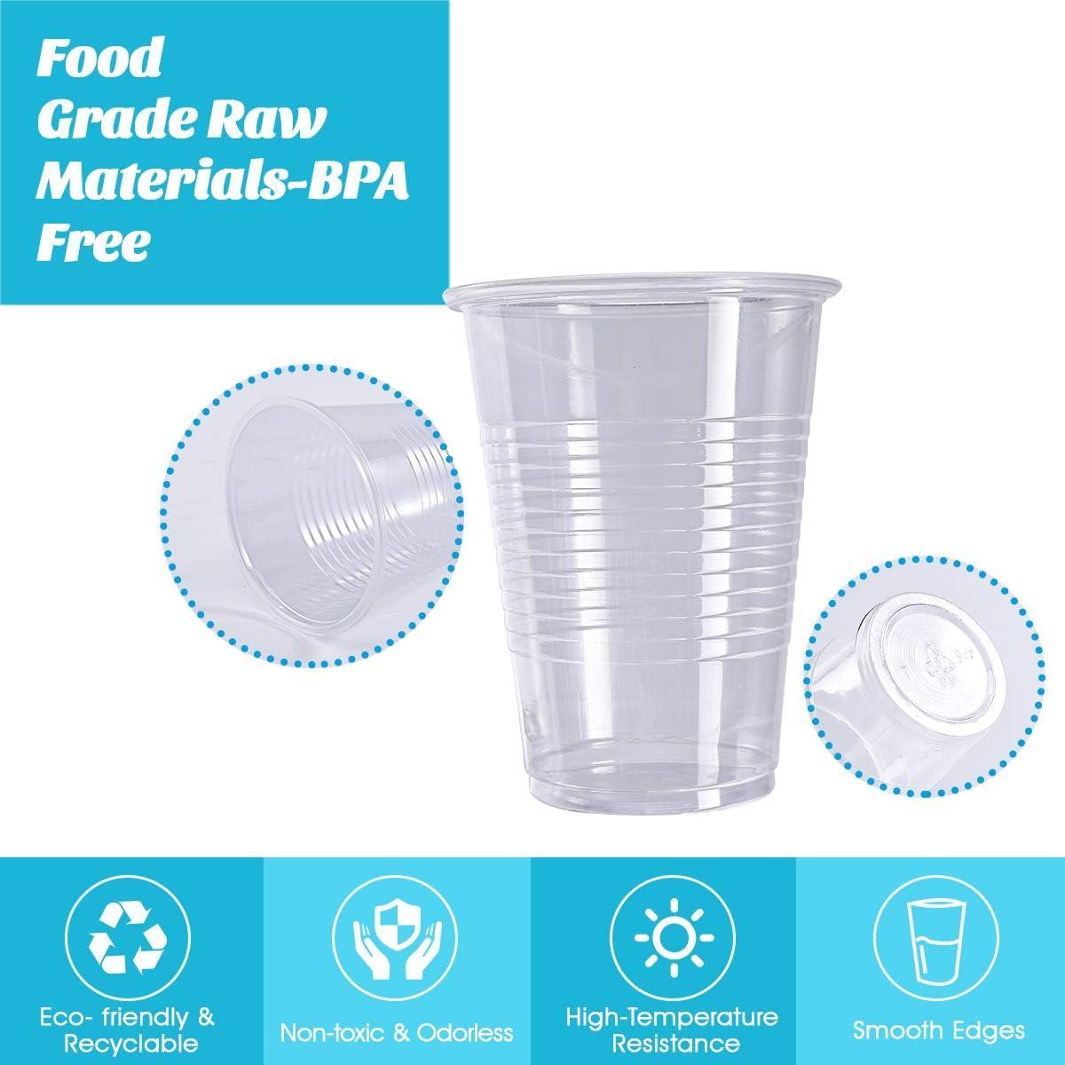 Turbo Bee 500Pack 9 OZ Clear Plastic Cups Cold Party Drinking Cups