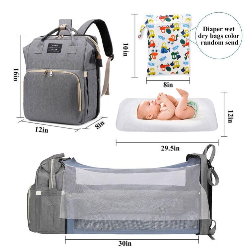 ANWTOTU Diaper Bag Backpack with Changing Station 7 in 1 Travel