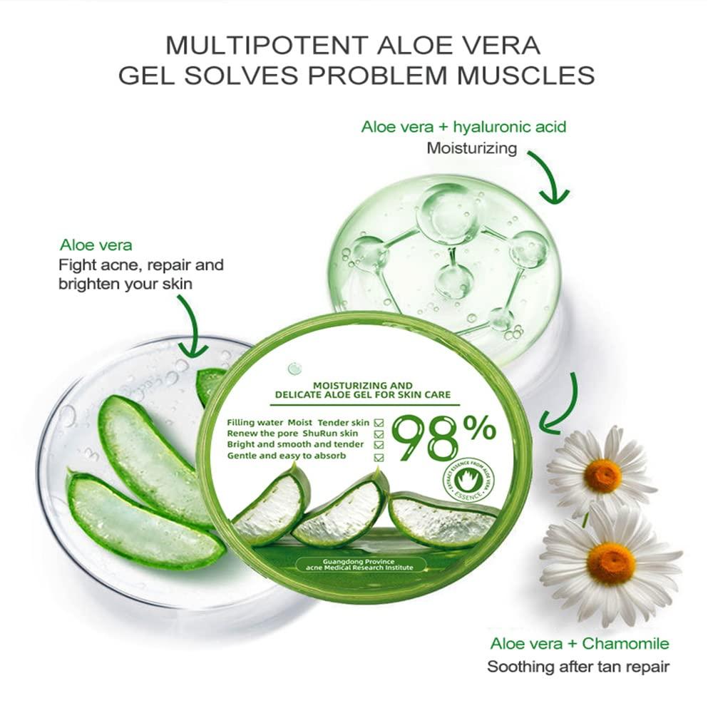 Aloe Vera Gel 98% - Soothing Moisture for Face & Body | Sunburn Relief Scar  Repair & Acne Improvement | Buy Now with Express International Delivery |  GoSupps.com