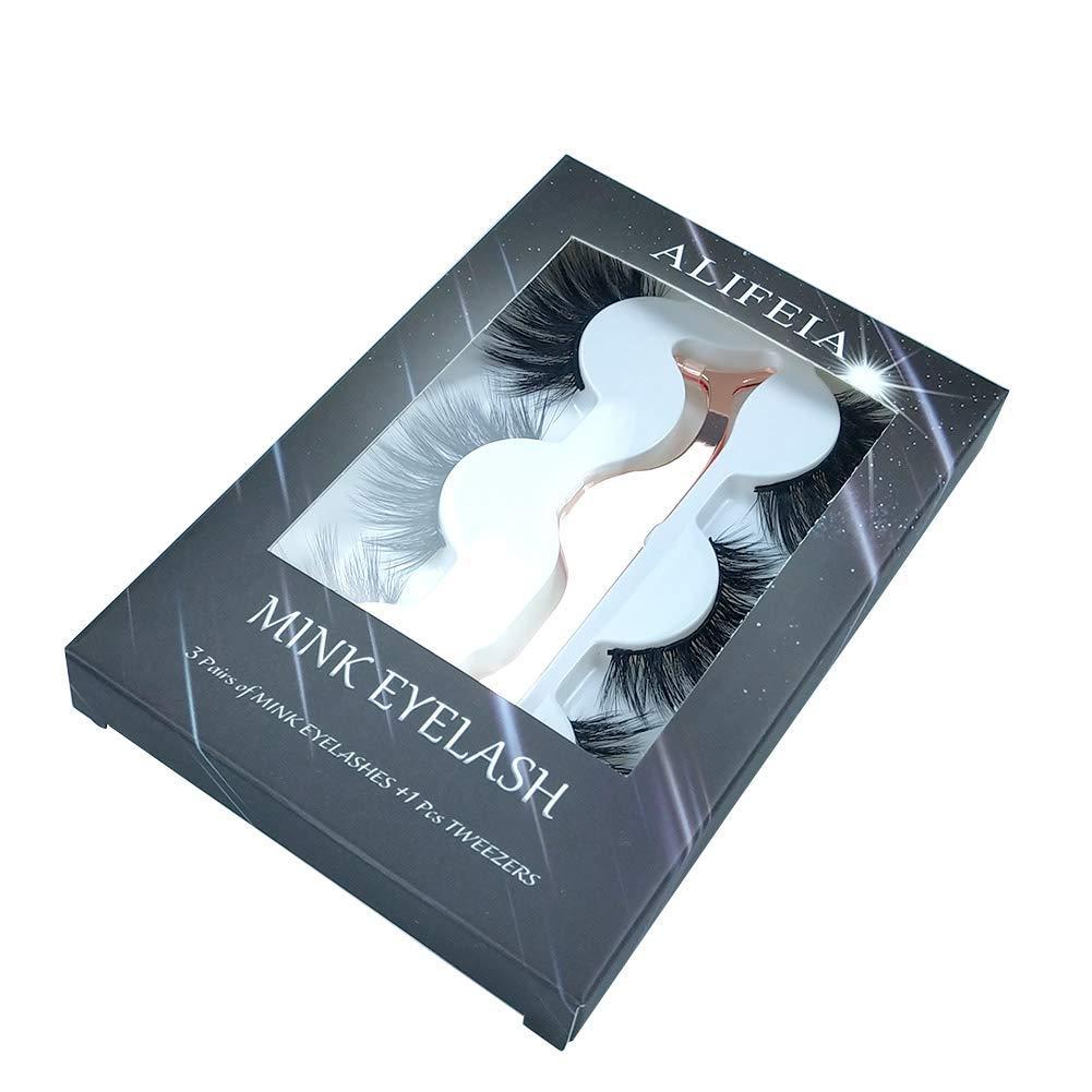 3 Pairs 3D Mink False Eyelashes - Handmade, Natural, Reusable Soft