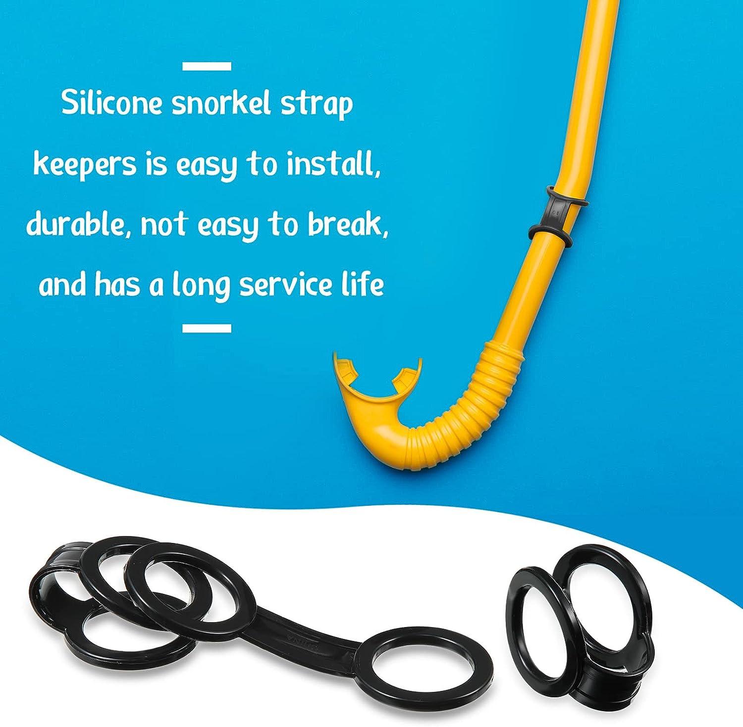 Dive Snorkel Clip Set 16 Pcs Universal Plastic Silicone Keeper for