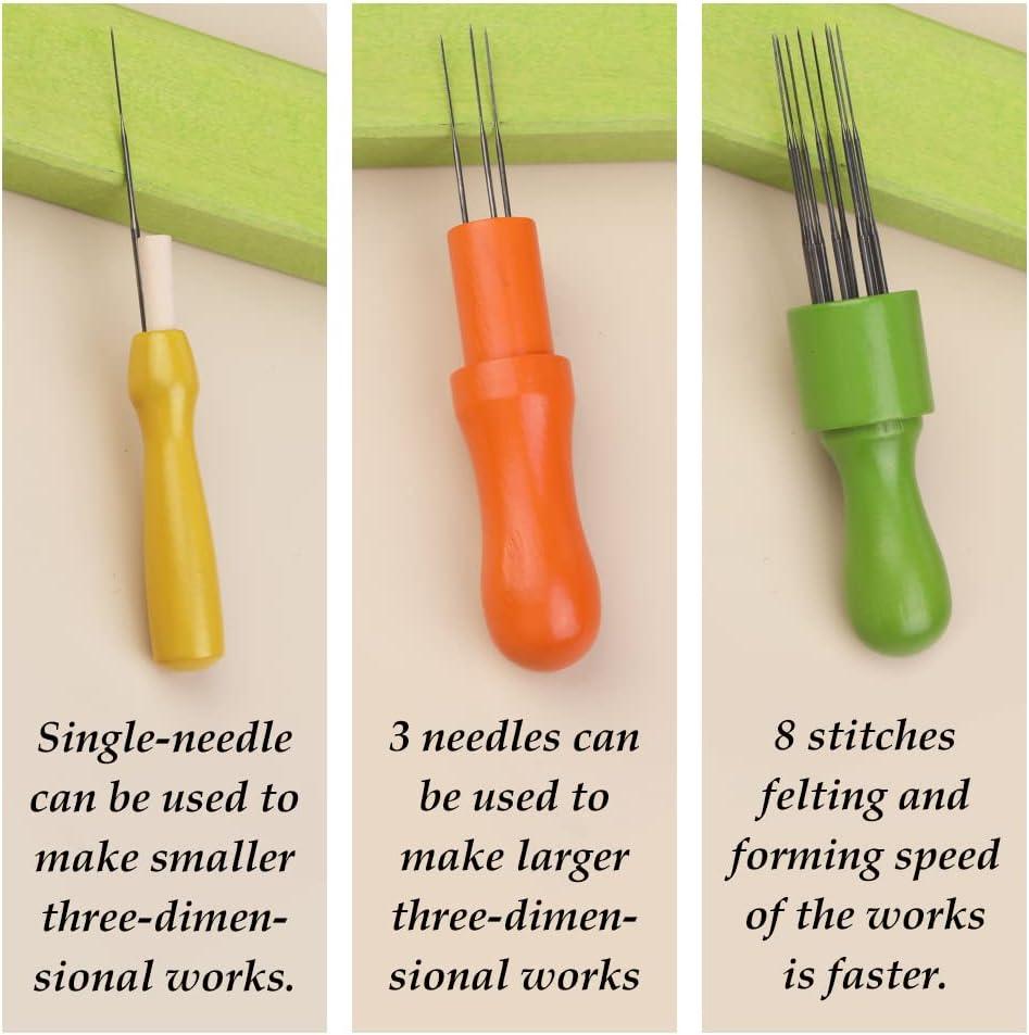 Homemaxs 1 Set of Needle Felting Pad DIY Crafts Needles Professional Needle Work Pad Felting Kit, Size: 11X8CM
