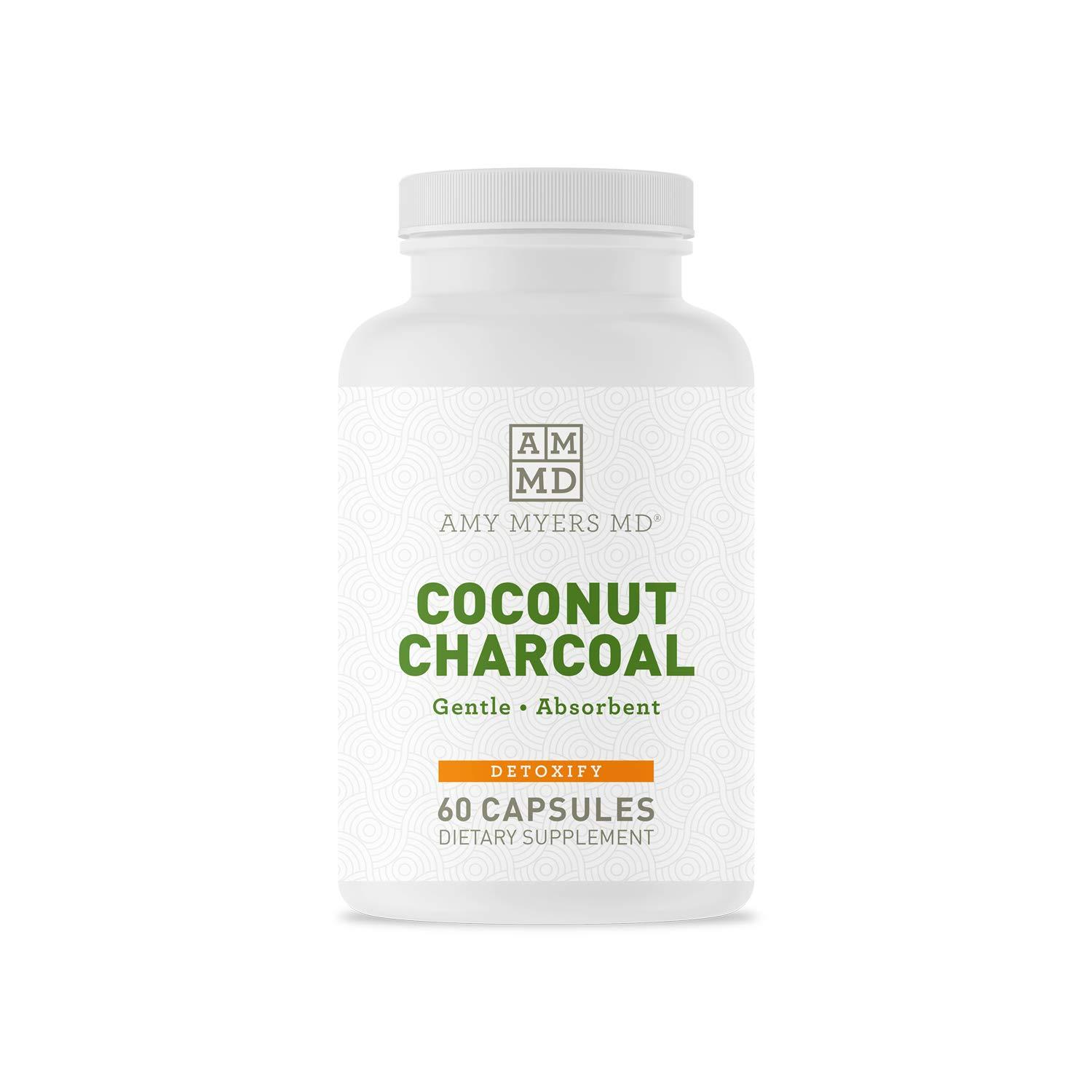 Dr. Amy Myers Coconut Charcoal Capsules Natural Gas Relief & Toxin