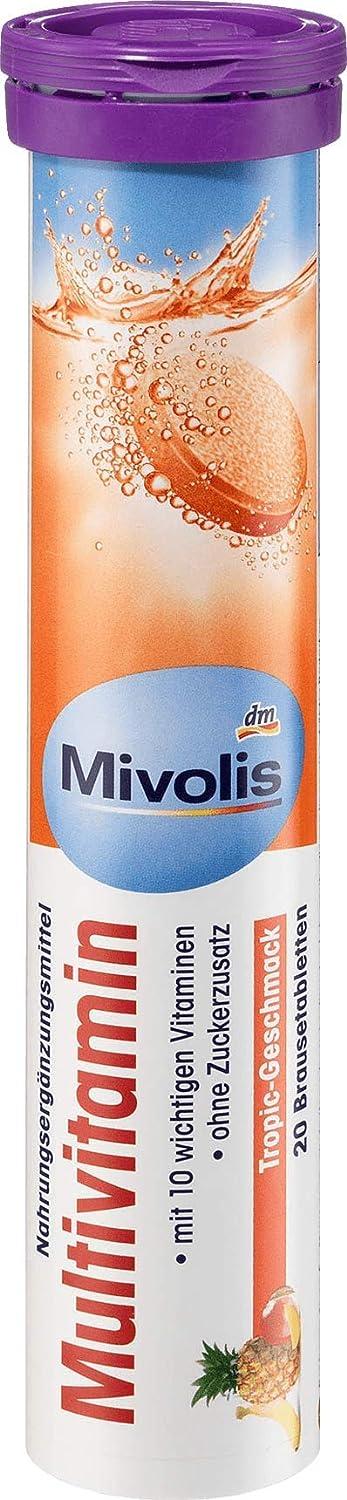 Mivolis Multivitamin effervescent Tablets - Dietary Supplements 8 Tubes x  20 pcs