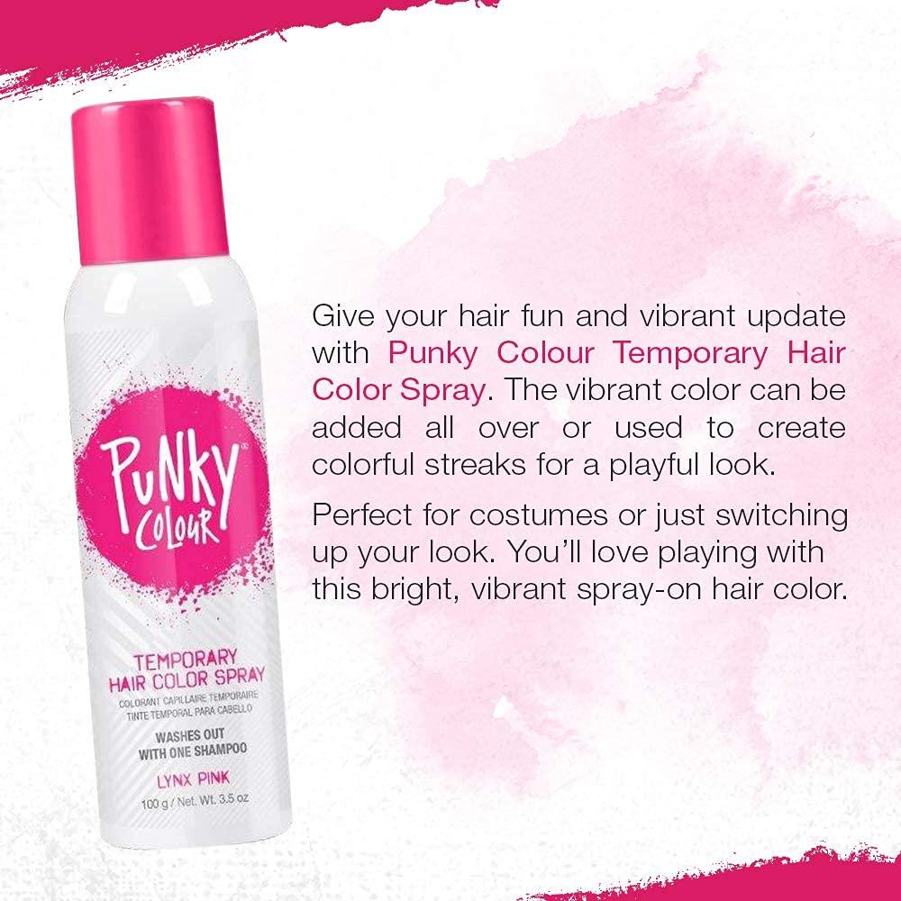 Punky Temporary Hair Color Spray - Lynx Pink 3.5 oz (Pack of 1