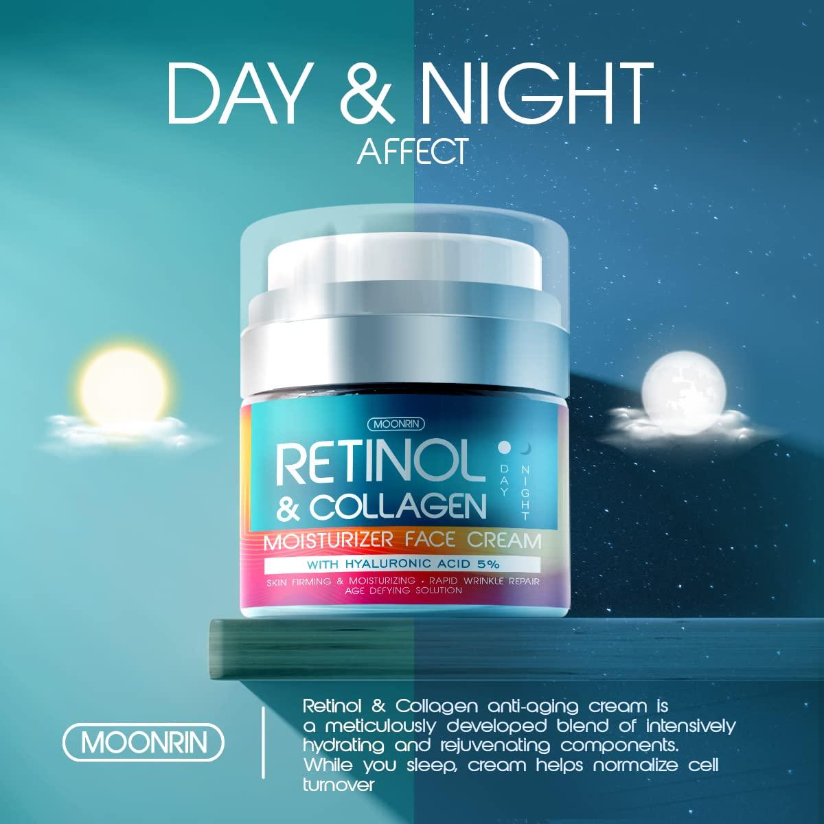 Retinol Cream for Face with Hyaluronic Acid Collagen Face Moisturizer