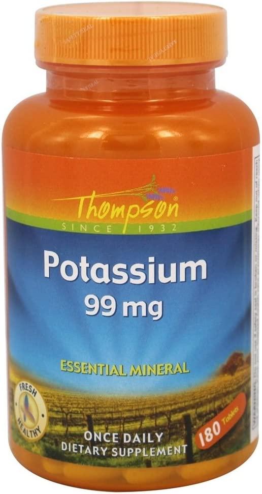 Thompson Potassium 99 mg 180 Tablets Essential Mineral for Health