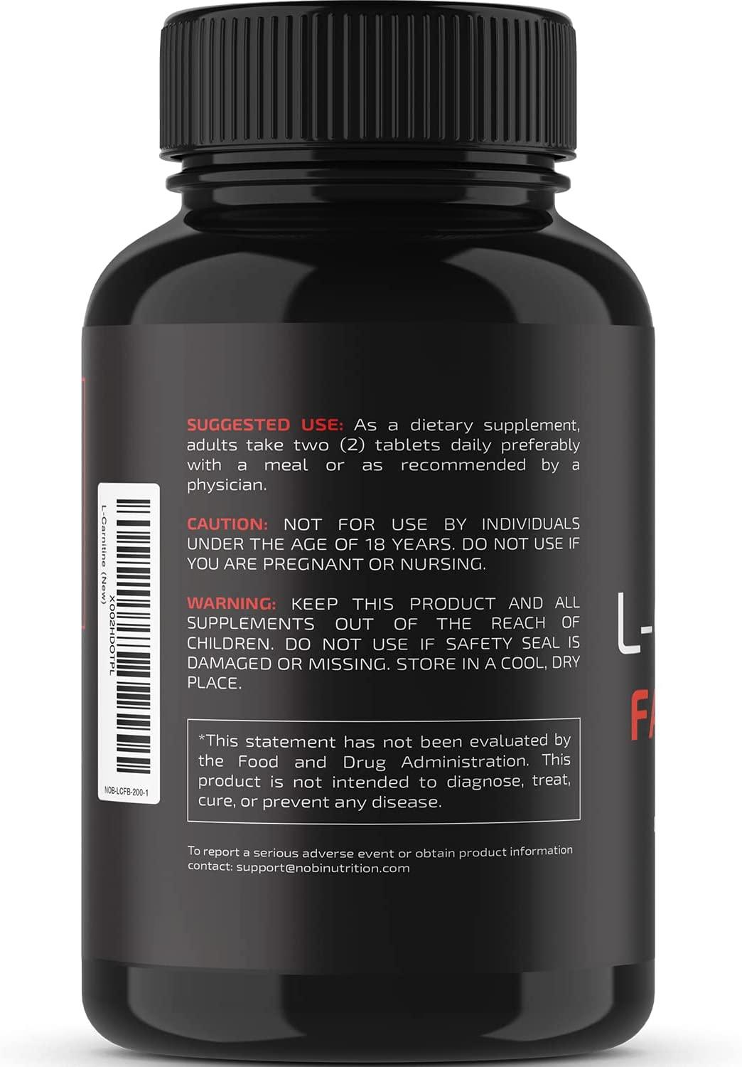 L-Carnitine Fat Burner by Nobi Nutrition | 60 Count | Metabolism & Thermogenic Booster | Appetite Suppressant & Carb Blocker for Healthy Weight Loss - for Women & Men | Buy Now L-Carnitine Fat Burner by Nobi Nutrition | 60 Count | Metabolism & Thermogenic Booster | Appetite Suppressant & Carb Blocker for Healthy Weight Loss - for Women & Men | Buy Now