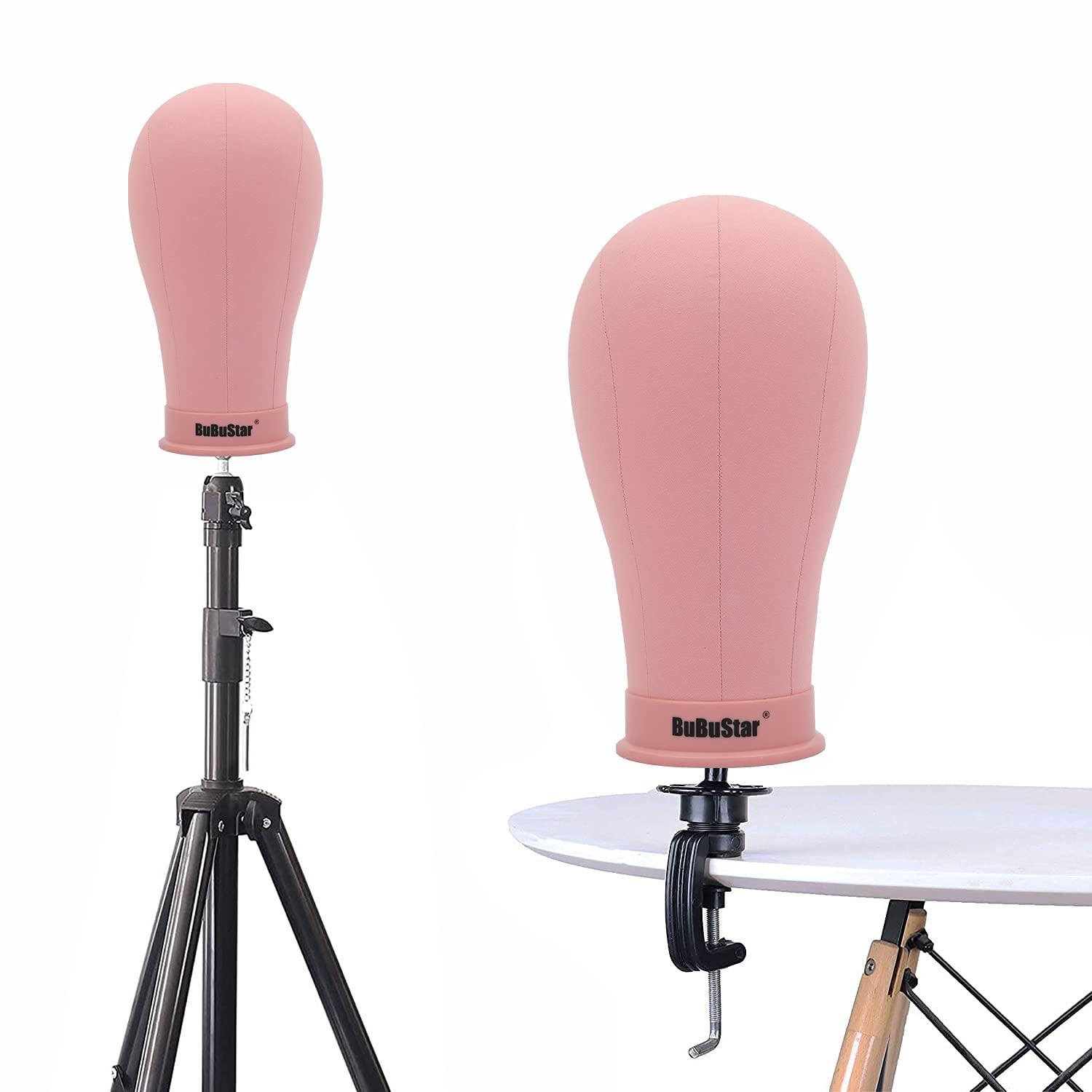 22 Inch Rose Red Canvas Head For Wigs With Tripod Stand Heavy Duty Wig  Stand Tripod Wig Mannequin Head With Stand Set Wig Head Stand With  Mannequin Head Wig Making Kit