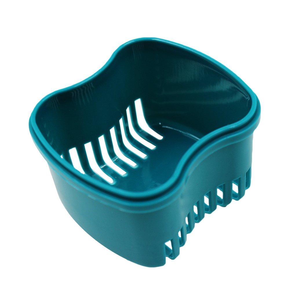 Denture Care Set Cup with Strainer, Brush, Retainer Case, Bath Box