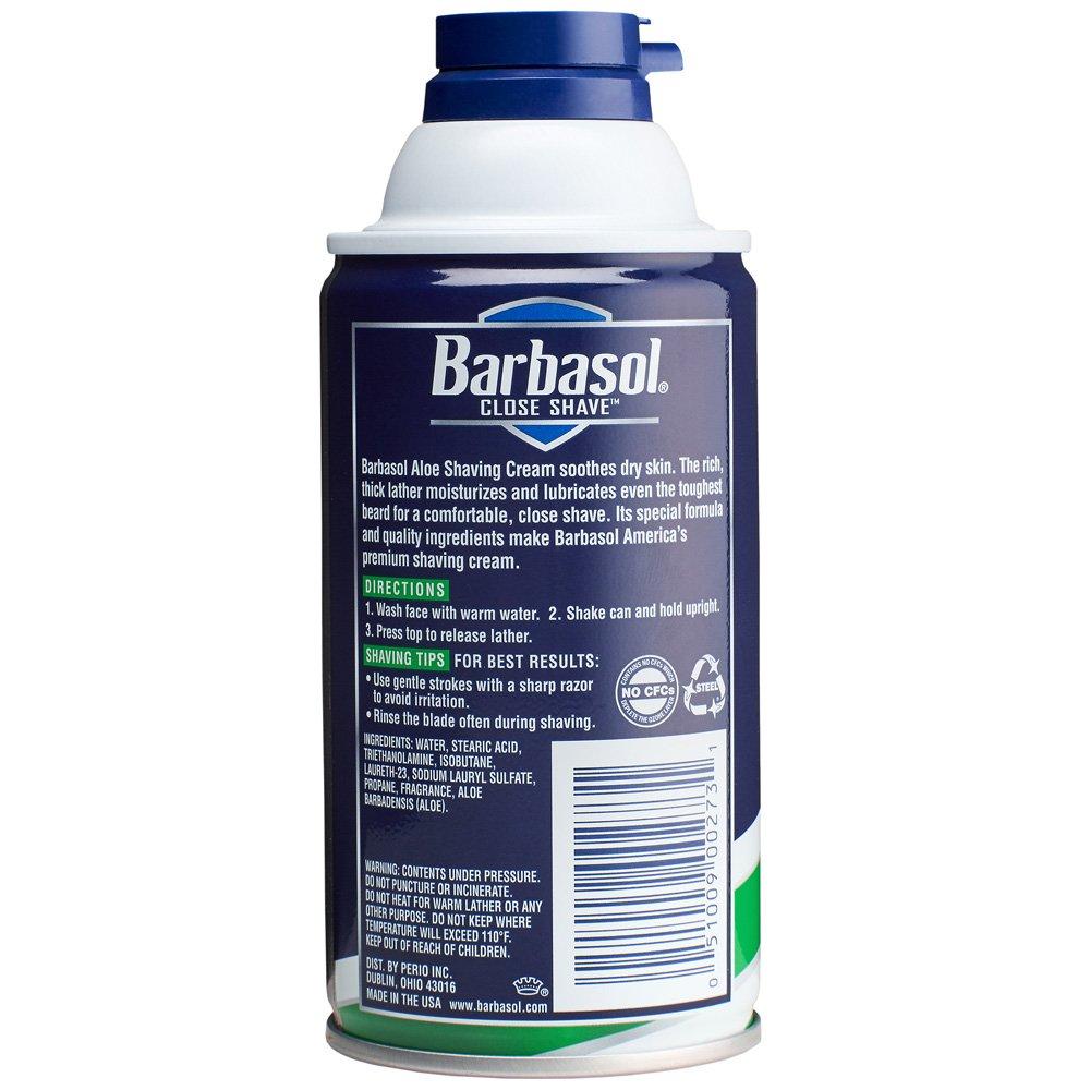 Barbasol Soothing Aloe Shaving Cream for Men 10 oz Pack of 6