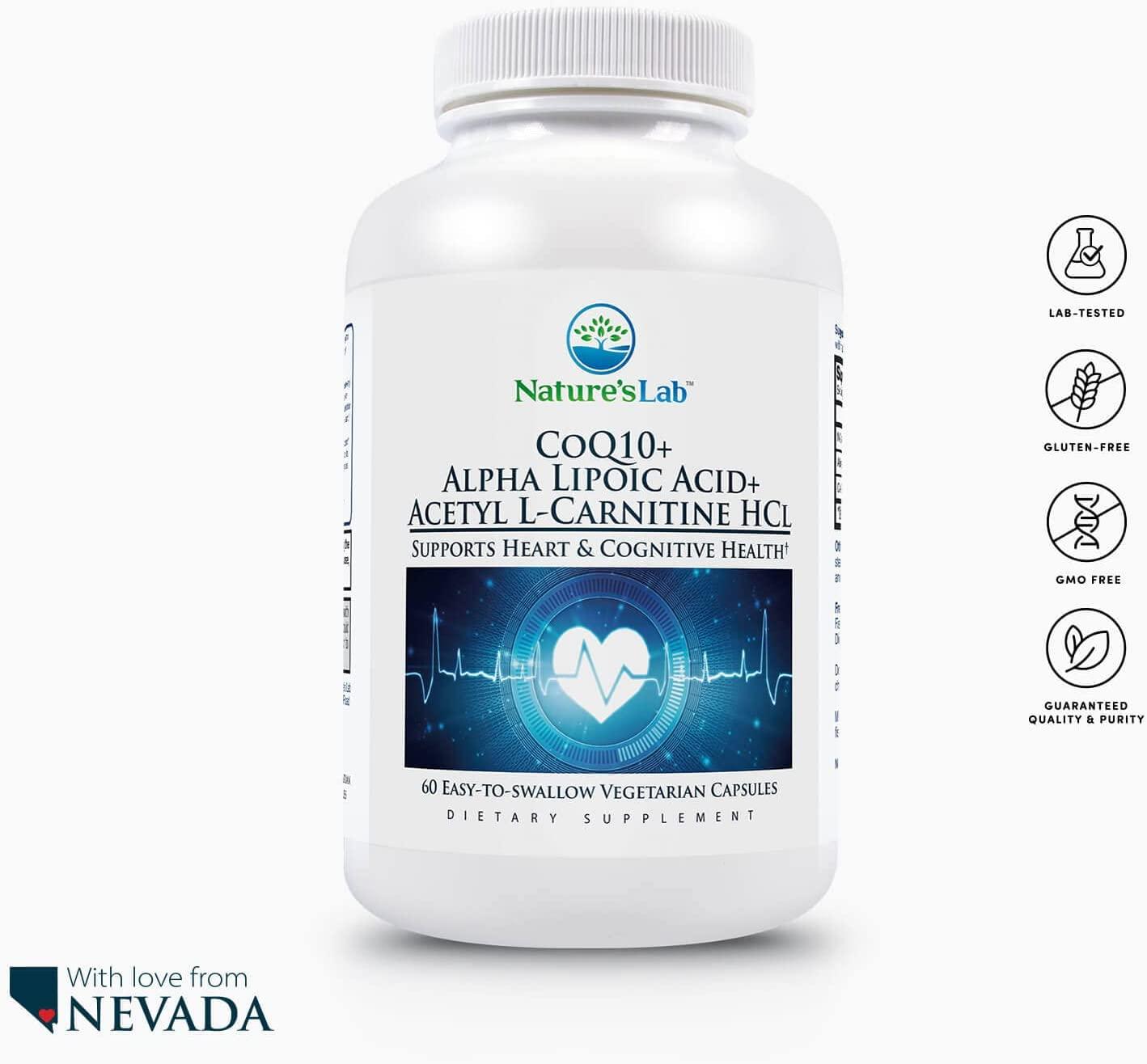 Nature's Lab CoQ10 + Alpha Lipoic Acid + Acetyl LCarnitine HCl