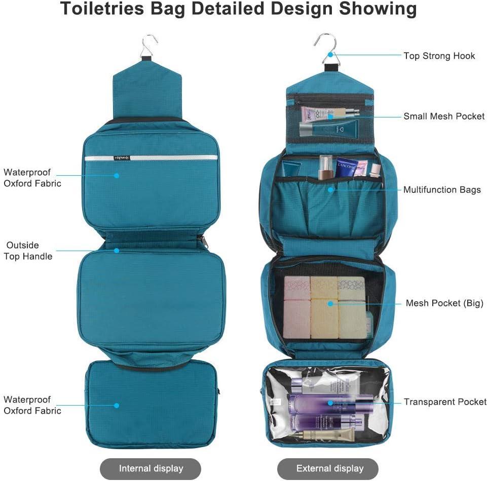 Hanging Toiletry Bag Waterproof Jiemei Travel Wash Bag | 4 Compartments ...