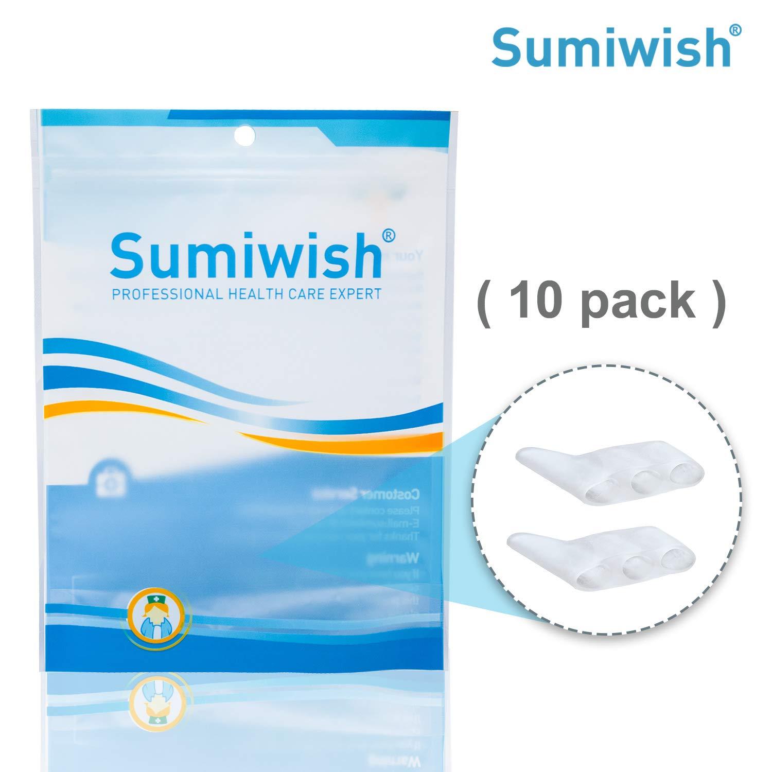Sumiwish Toe Separator Pinky Toe Straightener Triple Gel Toe Separators