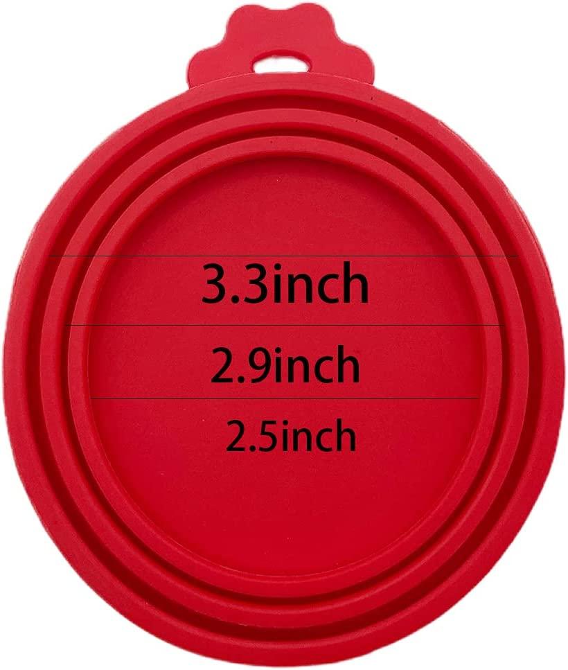 Muluo 5 Pieces Food Can Lids 3 Pcs Pet Can Covers 2 Food Spoon