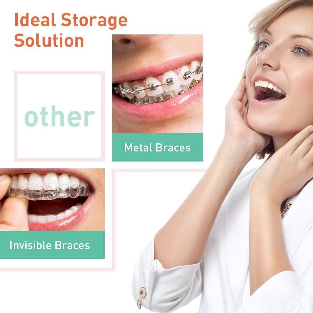 YKelin PresstoOpen Retainer Case Retainer Container Partial Denture