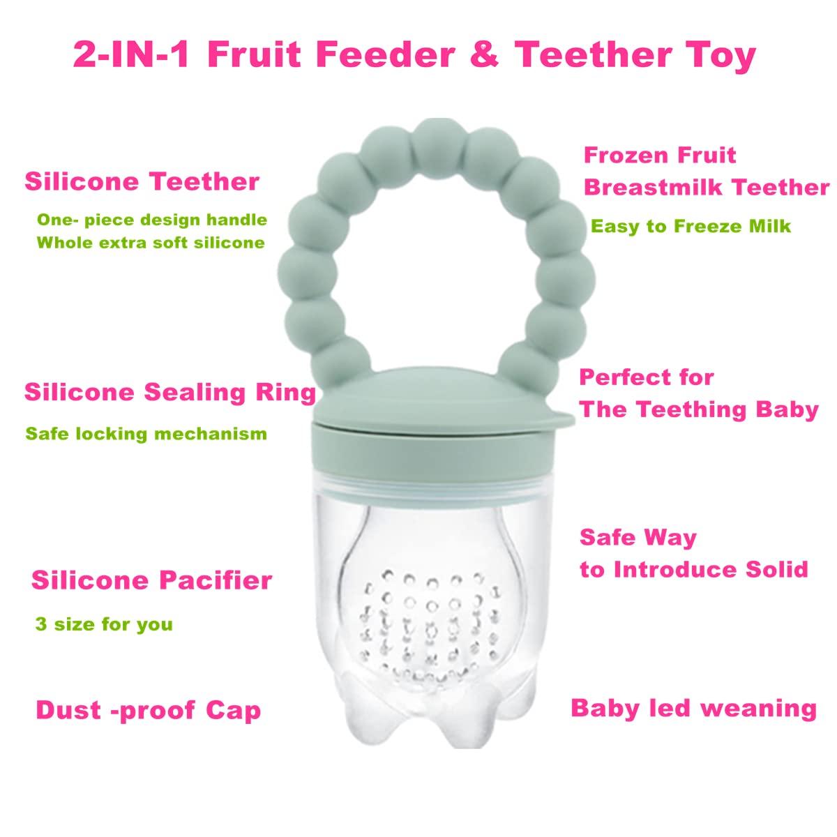 Baby Fruit Food Feeder Pacifier, Milk Frozen Set