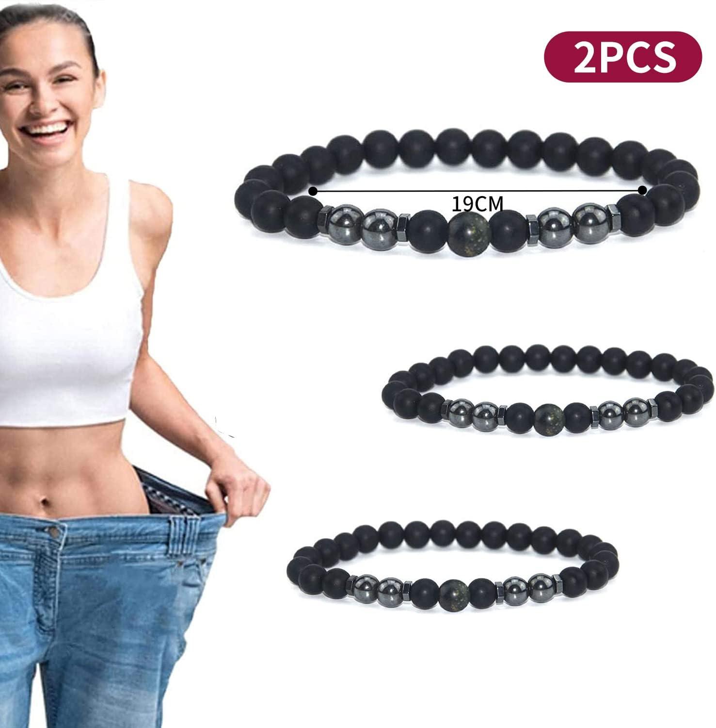 Black Obsidian Slimming Foot Chain | Anti-Swelling & Lymphatic Drainage