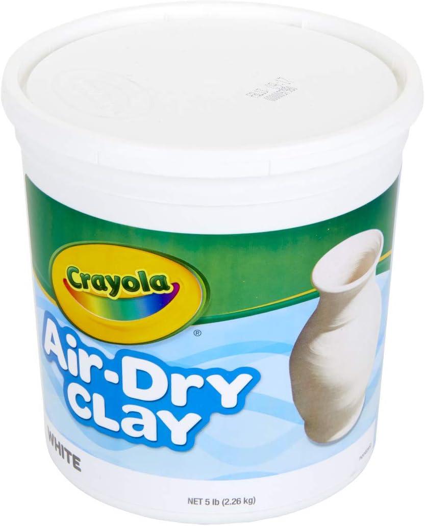 Crayola Air Dry Clay (5lb Bucket), Natural White Modeling Clay for Kids,  Sculpting Material, Craft Supplies for Classrooms [ Exclusive]