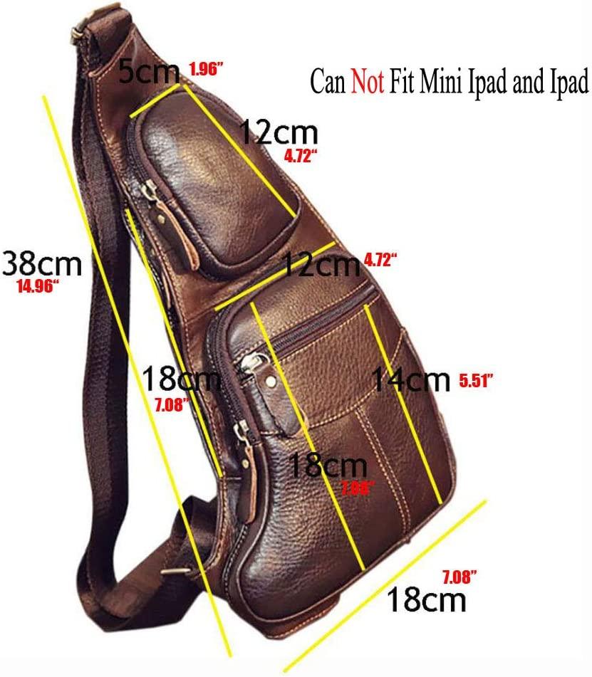 Polare Full Grain Leather Cross Body Sling Bag Chest Bag Backpack Outdoor  Camping Tactical Daypack