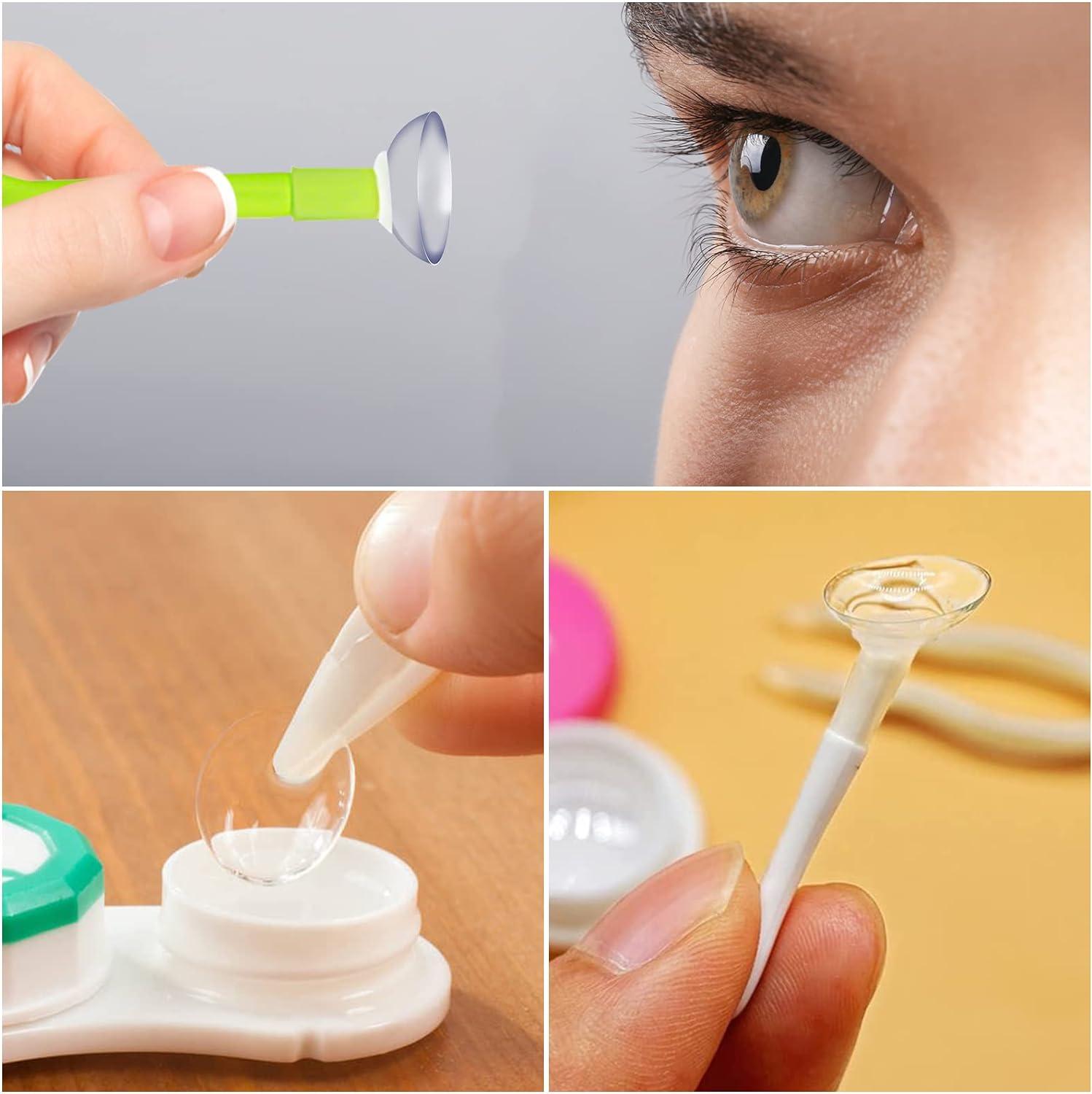10 Pcs Contact Lense Applicator Contact Lens Tweezers Suction Stick