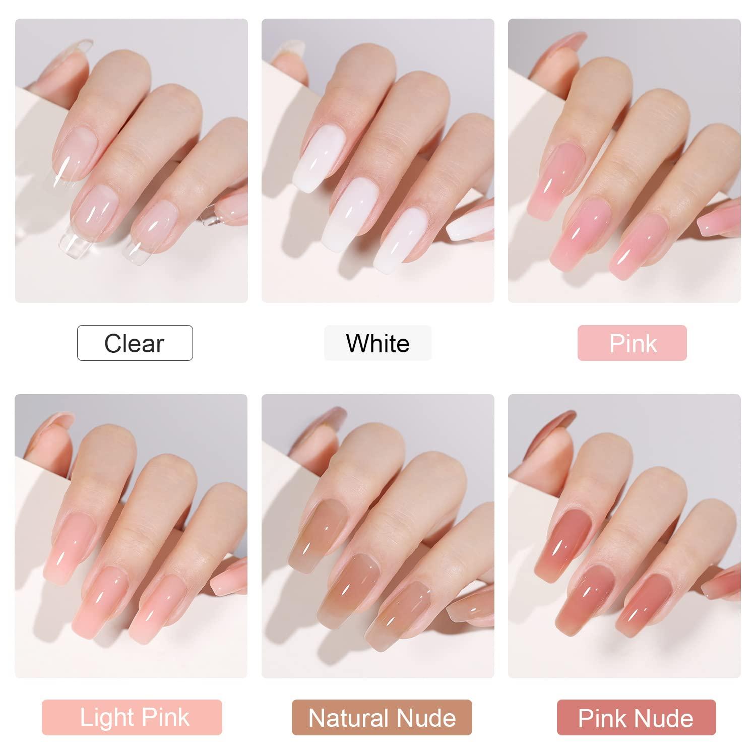 MSHARE Jelly Pink Color Polish for Nails Extension Overlay Strengthening  Align Quick Building French Nail Art 50g - AliExpress
