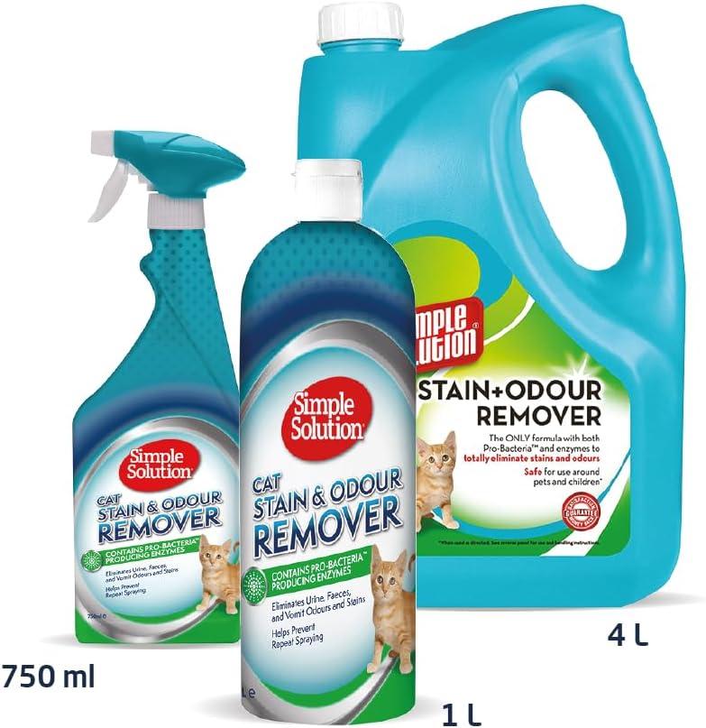 Simple Solution Cat Stain & Odour Remover - Enzymatic Cleaner with Pro ...