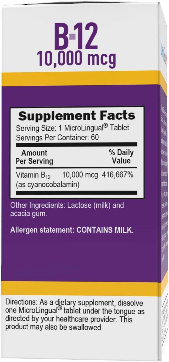 Superior Source No Shot Vitamin B12 Cyanocobalamin 10000 mcg Quick