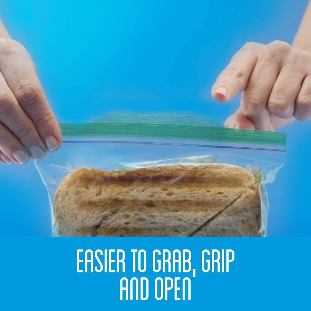 Ziploc Sandwich and Snack Bags for On the Go Freshness Grip 'n Seal Technology for Easier Grip