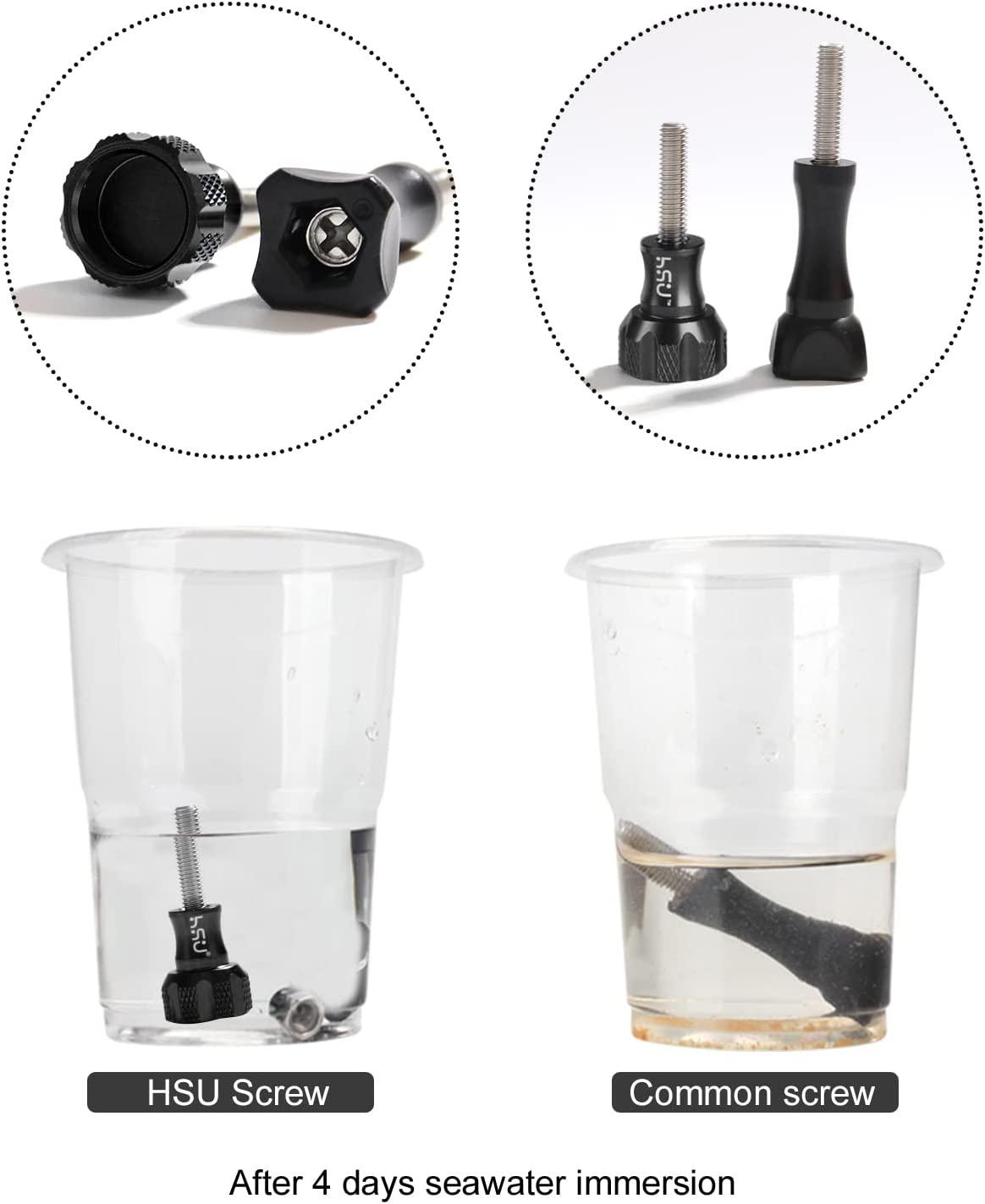 HSU Aluminum Thumbscrew Set + Wrench for Gopro Session,Hero 11, 10, 9