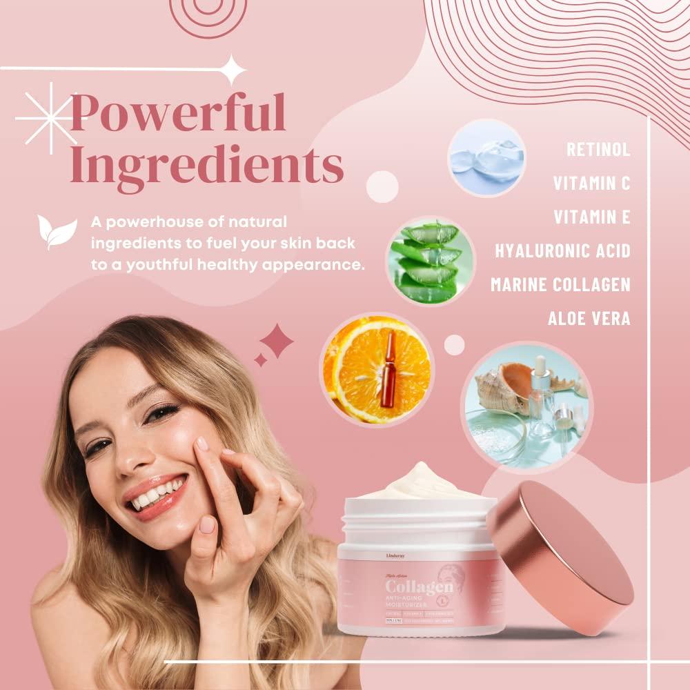 Triple Action Collagen Cream: Anti Aging Face Moisturizer with Retinol,  Hyaluronic Acid, Vitamin E & C - Day & Night Skincare Routine for Cleanse,  Moisturize, & Protect | Buy Now with Express