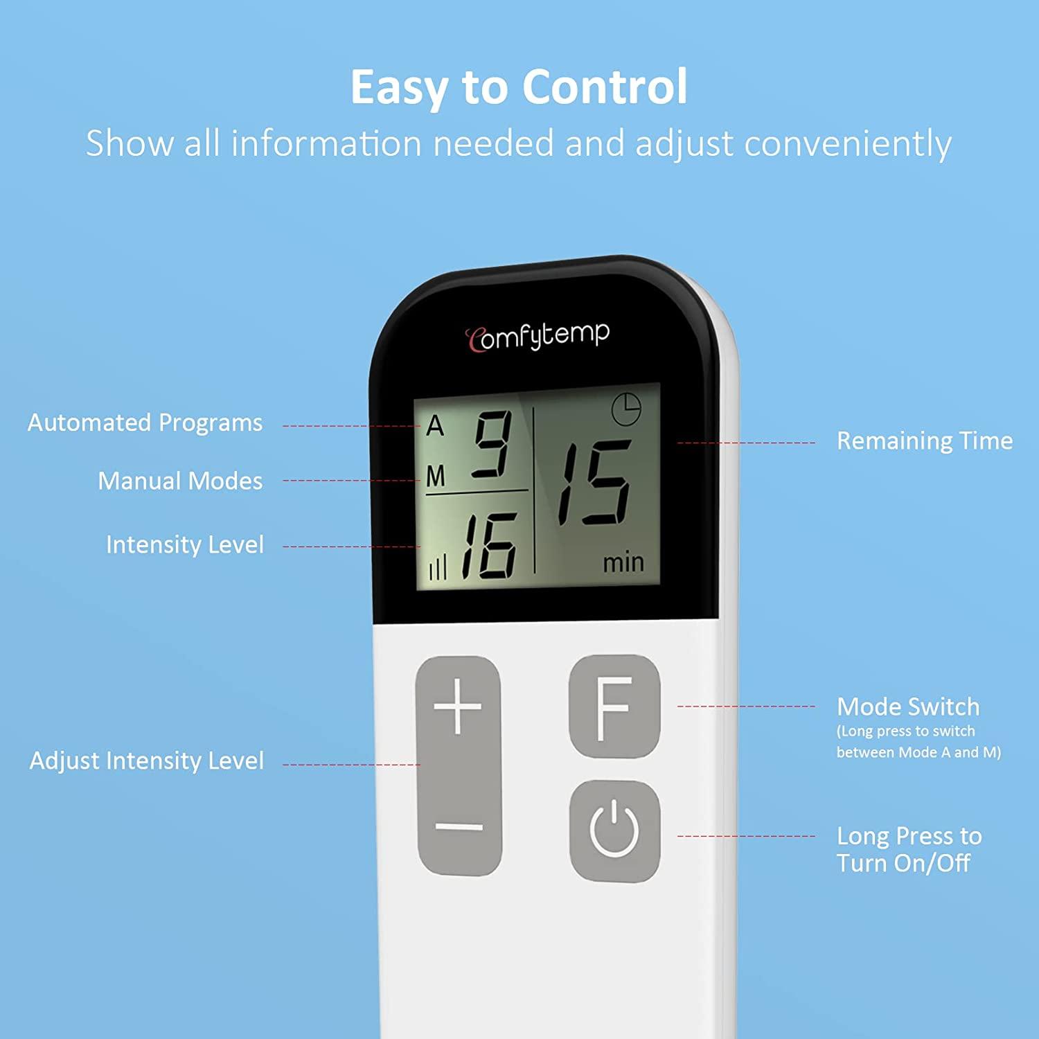 Comfytemp Wireless TENS Unit Muscle Stimulator with APP, FSA HSA Eligible  Smart Dual Host TENS Machine for Pain Management, EMS Device with 32 Modes