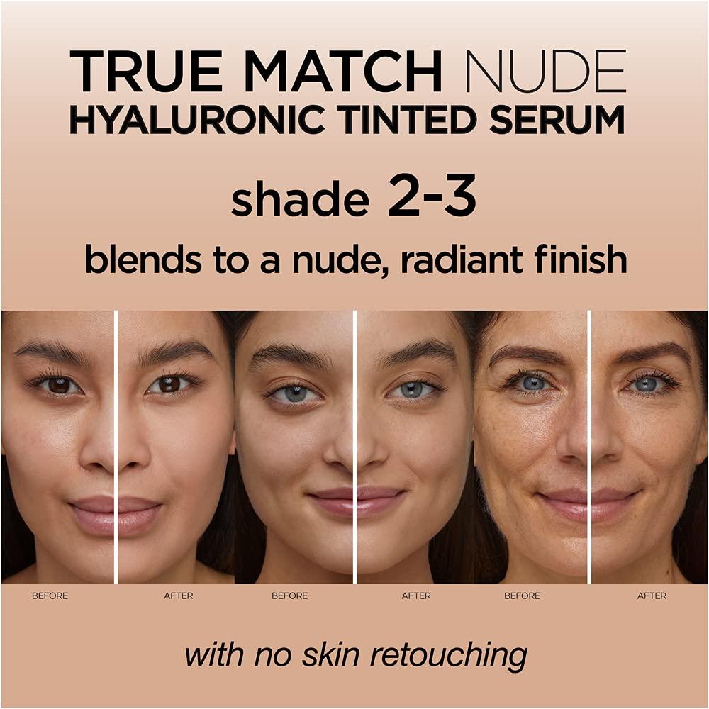 L'Oreal Paris True Match Nude Hyaluronic Tinted Serum Foundation Light