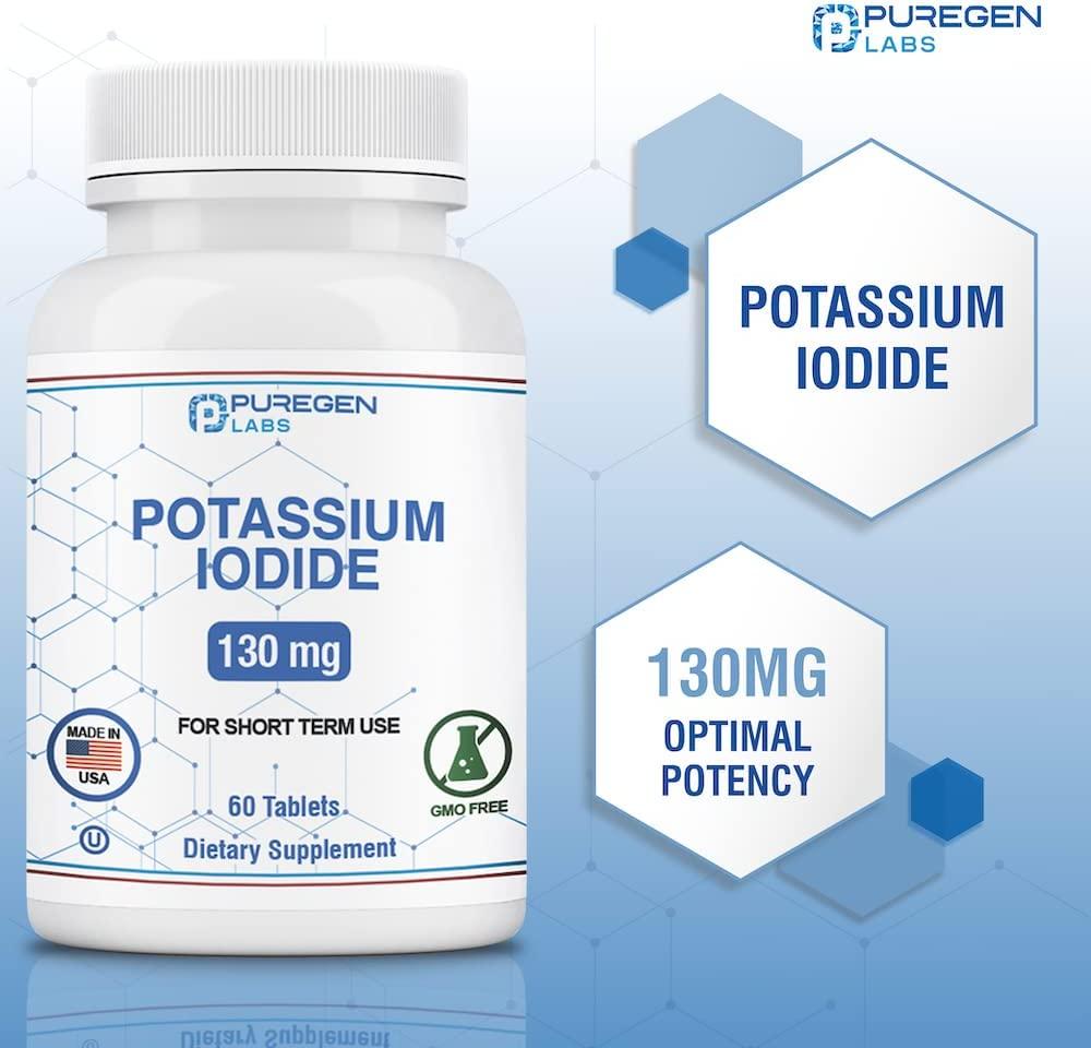 Potassium Iodide Tablets 130 mg EXP 07/2025 Kosher Iodine Tablets