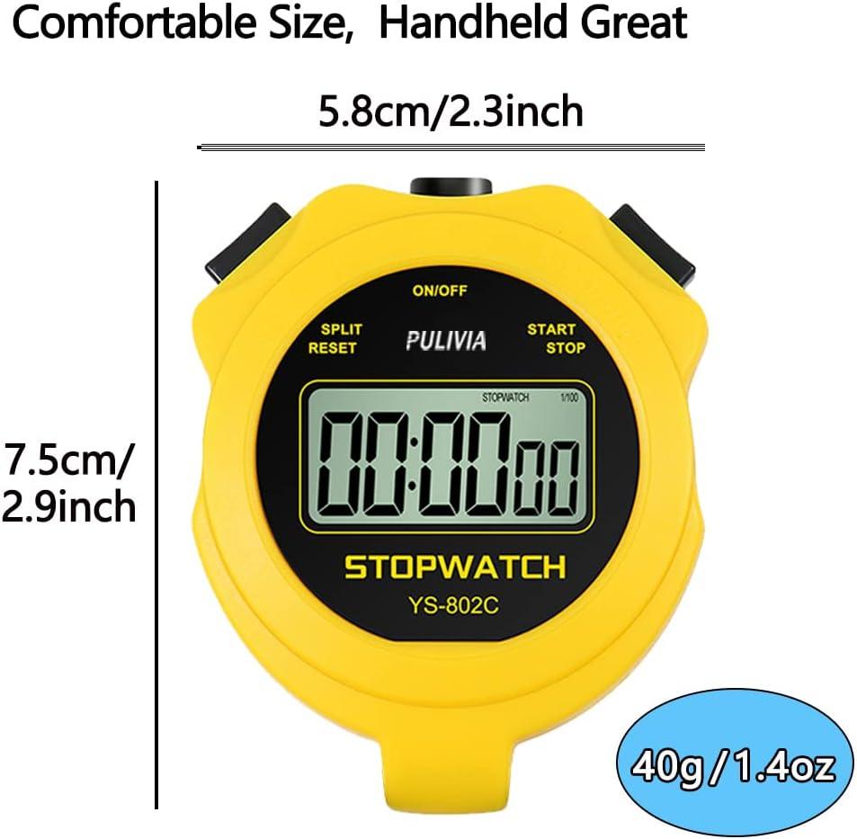 PULIVIA Digital Stopwatch ON/Off, Silent, Easy Operation Blue For