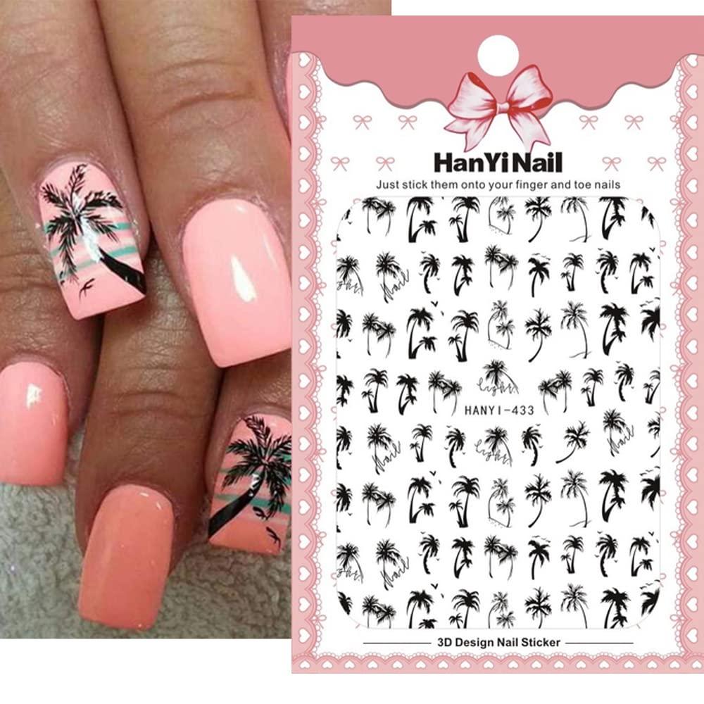 Coconut Print Nails for Summer Glam