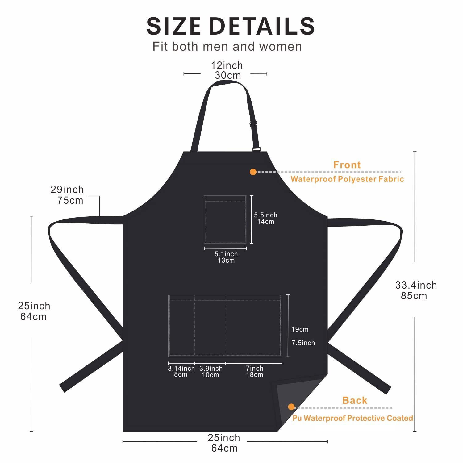 izzycka Hair Stylist Apron Salon Aprons Pu Waterproof Protective