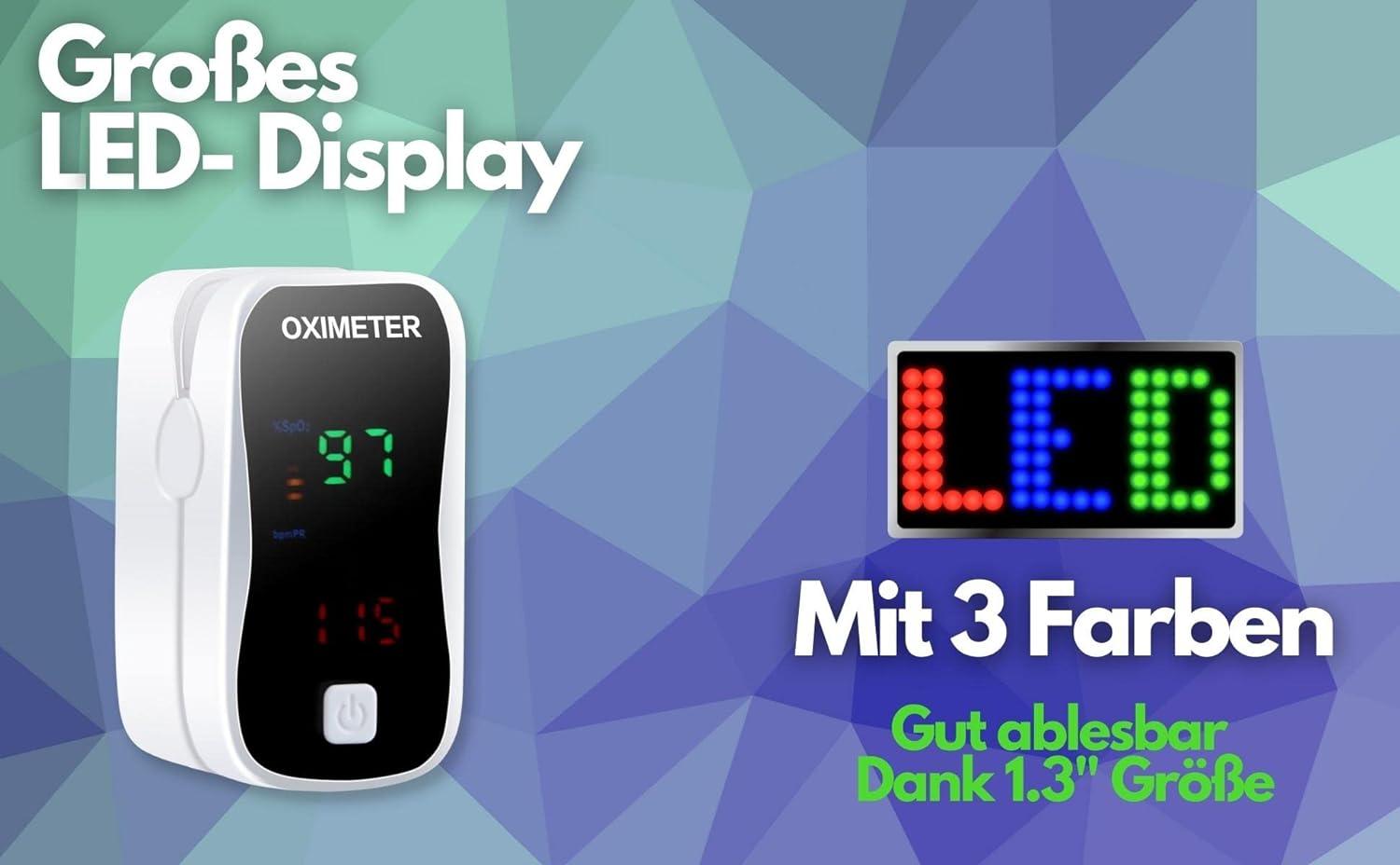 Pulsoximeter - Accurate Blood Oxygen Meter | OLED Finger Oximeter ...