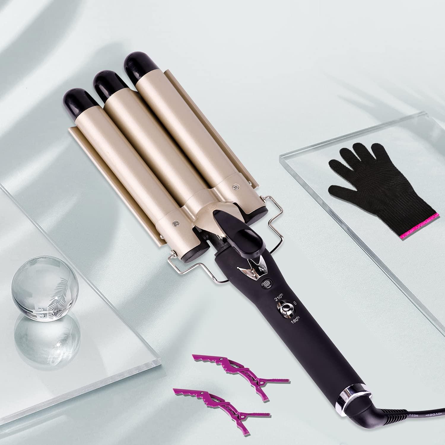 LAYADO 3 Barrel Curling Iron Hair Wave Curler 22mm (0.86 Inch