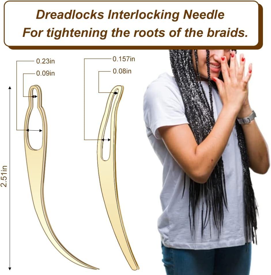 5 Pieces Dreadlocks Tool Interlocking Tool for Locs Easy Loc Hair