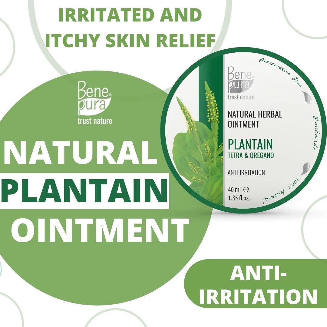 BenePura Plantain Ointment Natural Anti Itch Cream Bug Bite Itch