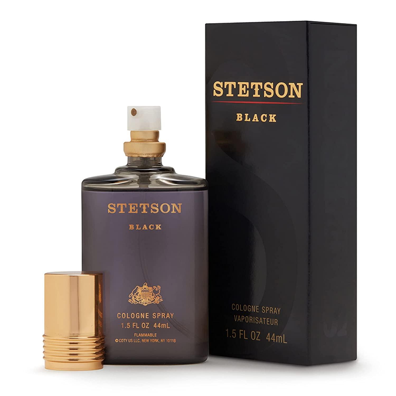 STETSON Black Cologne Spray for Men, Legendary Men's Cologne, A Bold