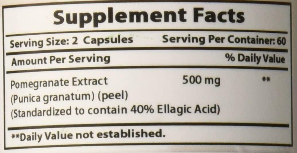 Best Naturals Pomegranate Extract 250 mg 120 Capsules